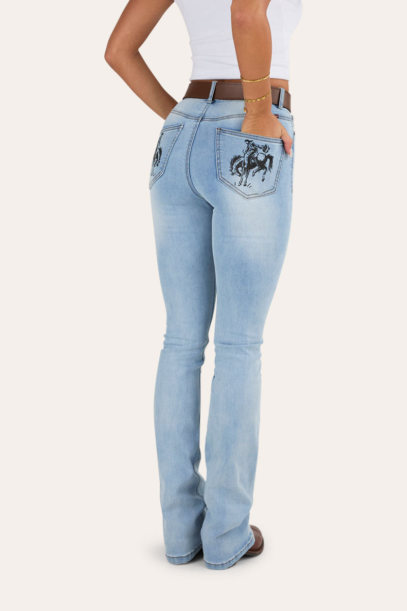 Penny Rodeo Womens High Rise Bootleg Jean - Vintage Light Blue