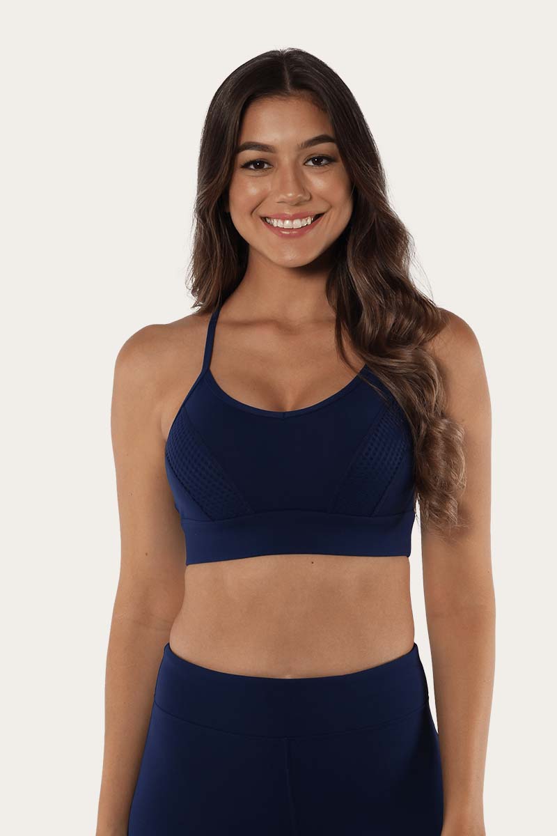 Mallee Womens Sports Bra Navy