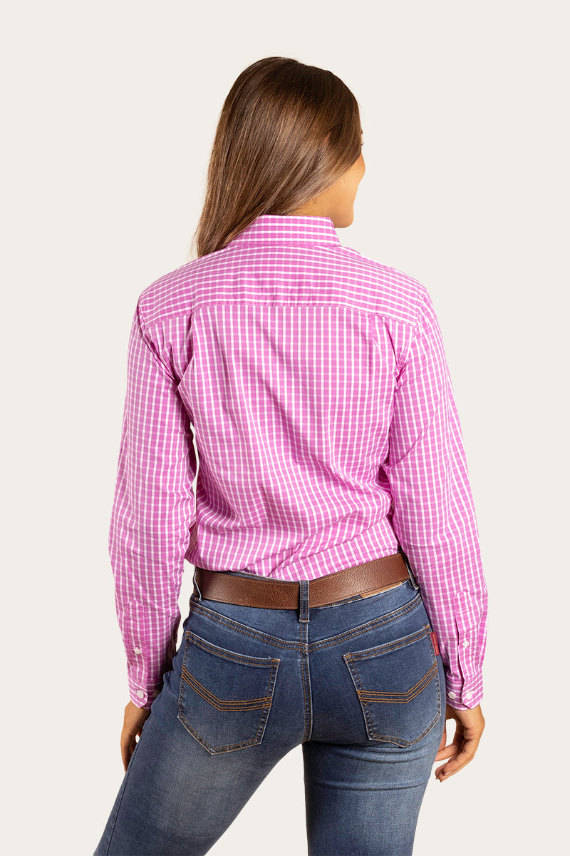 Heritage Womens Check Dress Shirt - Fuschia