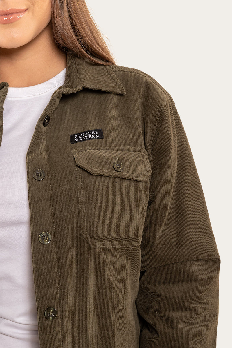 Rosewood Womens Overshirt - Military Green