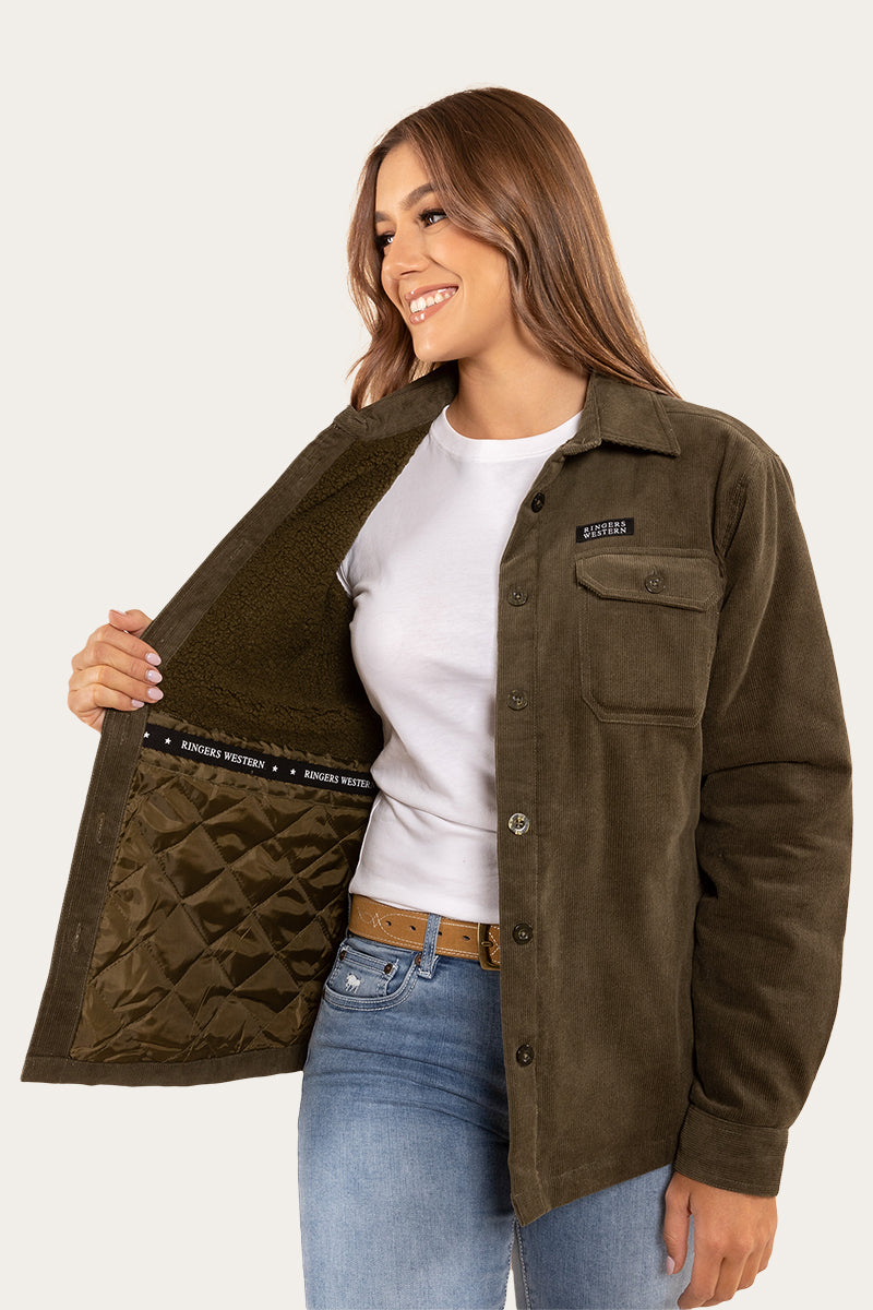 Rosewood Womens Overshirt - Military Green