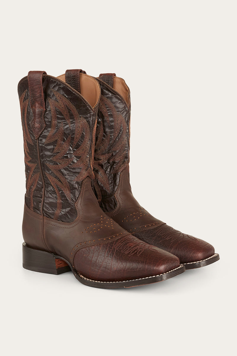 Longreach Mens Saddle Boot Coffee – Ringers Western
