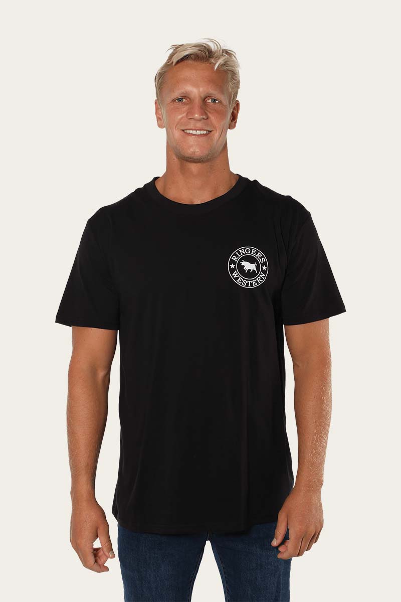 Signature Bull Mens Classic T-Shirt - Black/White