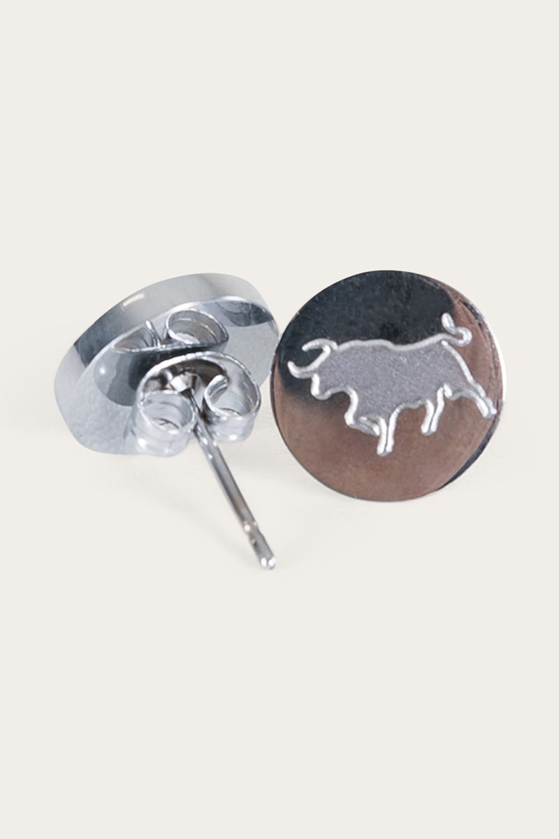 Tessa silver stud earrings top