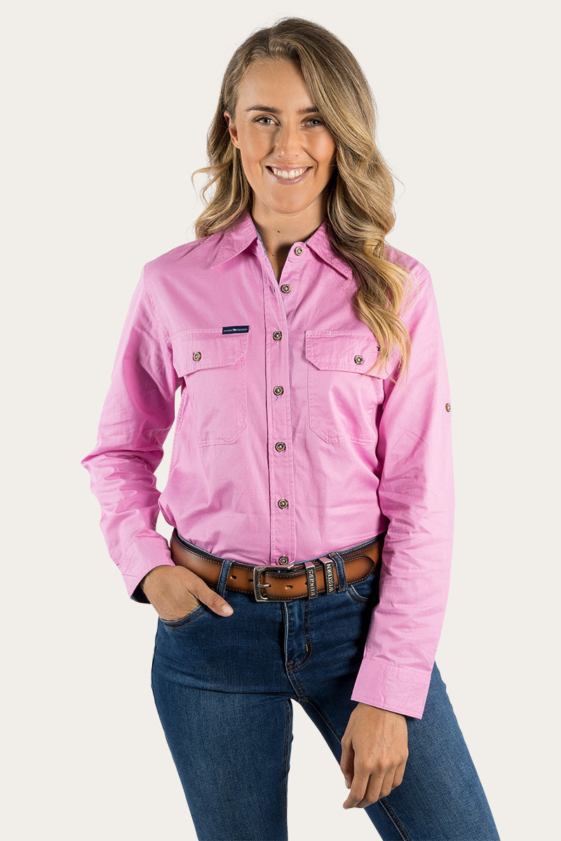 Pink Women's Button Up Rodeo Shirts Pentecost River Womens