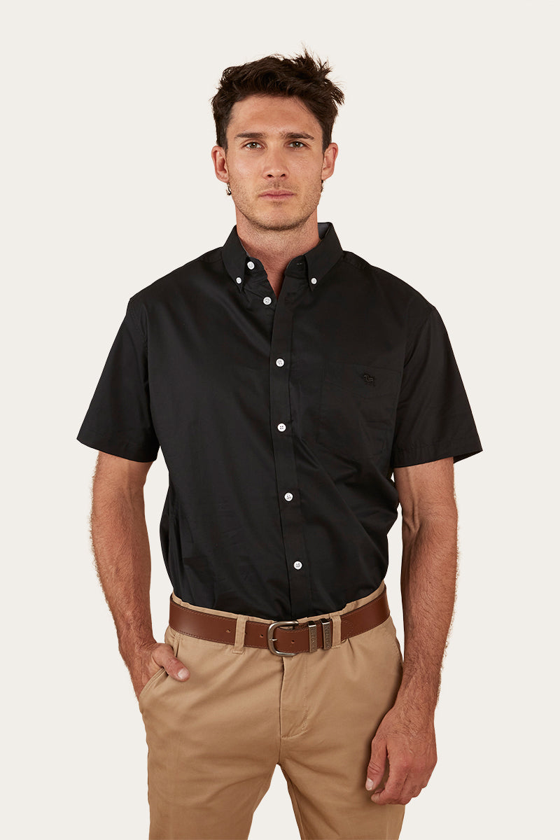 Heritage Mens Short Sleeve Dress Shirt Black – Ringers Western
