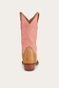 Longreach Womens Cuban Heel Boot - Pink