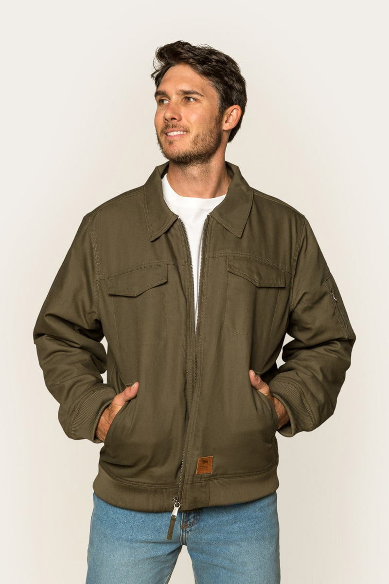 Army green shop sherpa jacket