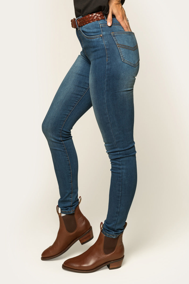 Sammy Womens High Rise Skinny Jeans - Vintage Blue Wash