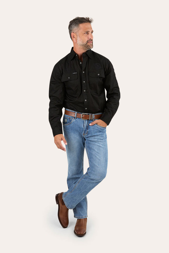 Hawkeye Mens Full Button Work Shirt