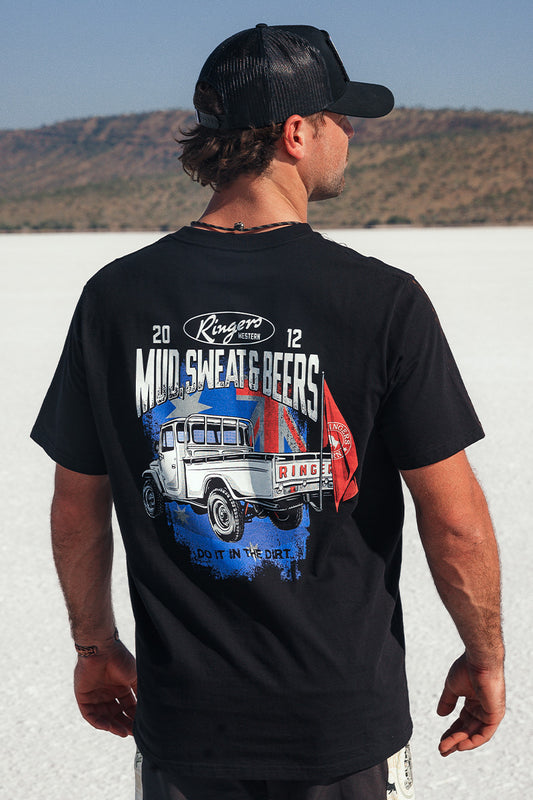 Mud Sweat Beers Mens Loose Fit T-Shirt - Black