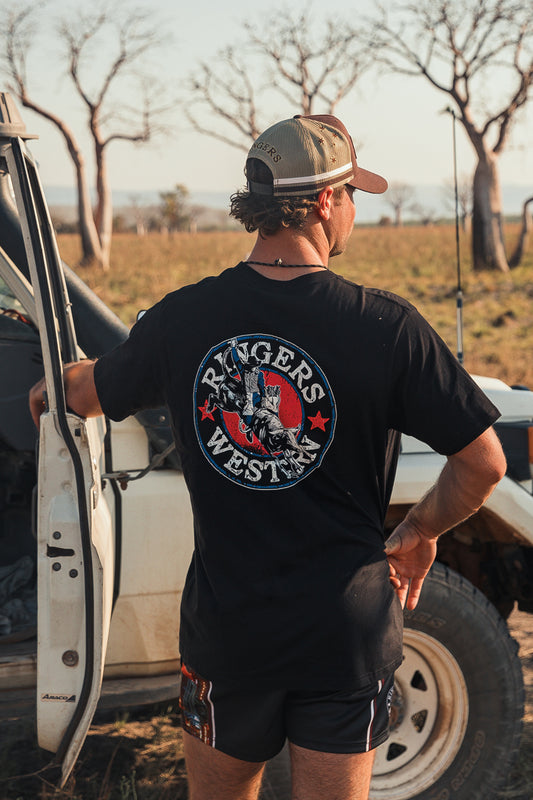 Bucking Bull Mens Loose Fit T-Shirt - Black