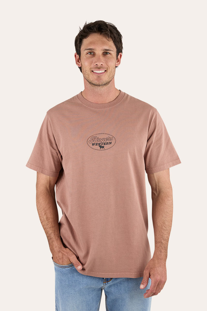 Hauled Mens Stock Fit T-Shirt - Almond