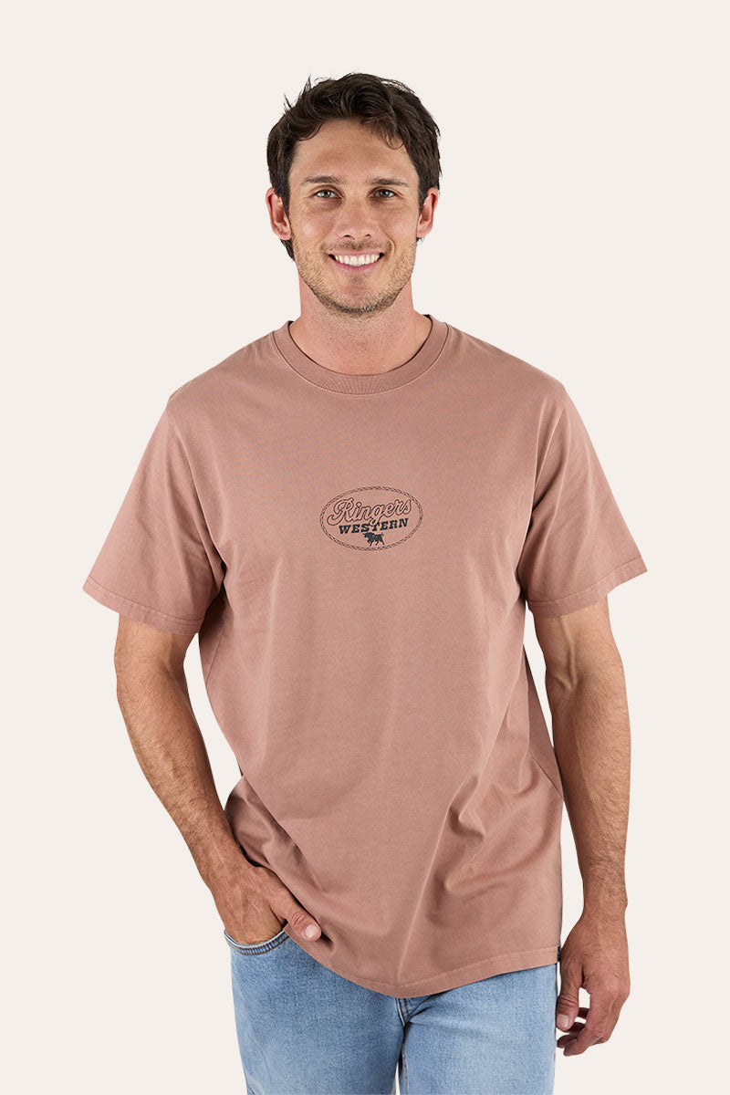 Hauled Mens Stock Fit T-Shirt - Almond