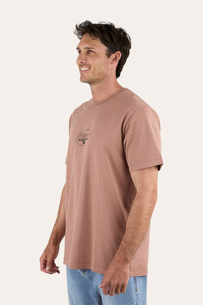 Hauled Mens Stock Fit T-Shirt - Almond