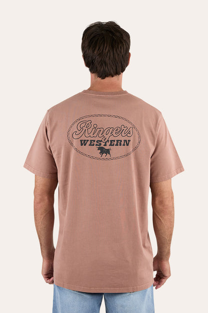 Hauled Mens Stock Fit T-Shirt - Almond