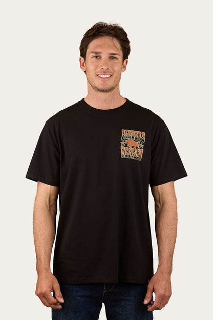 Full Bronc Mens Loose Fit T-Shirt - Black