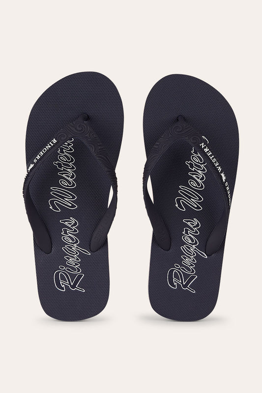 Combi Thong - Dark Navy with White Print