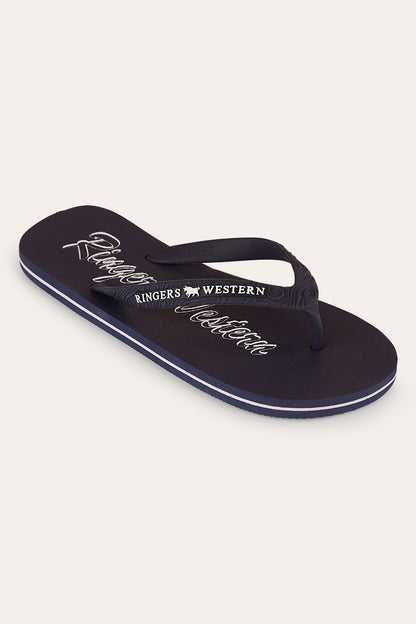 Combi Thong - Dark Navy with White Print
