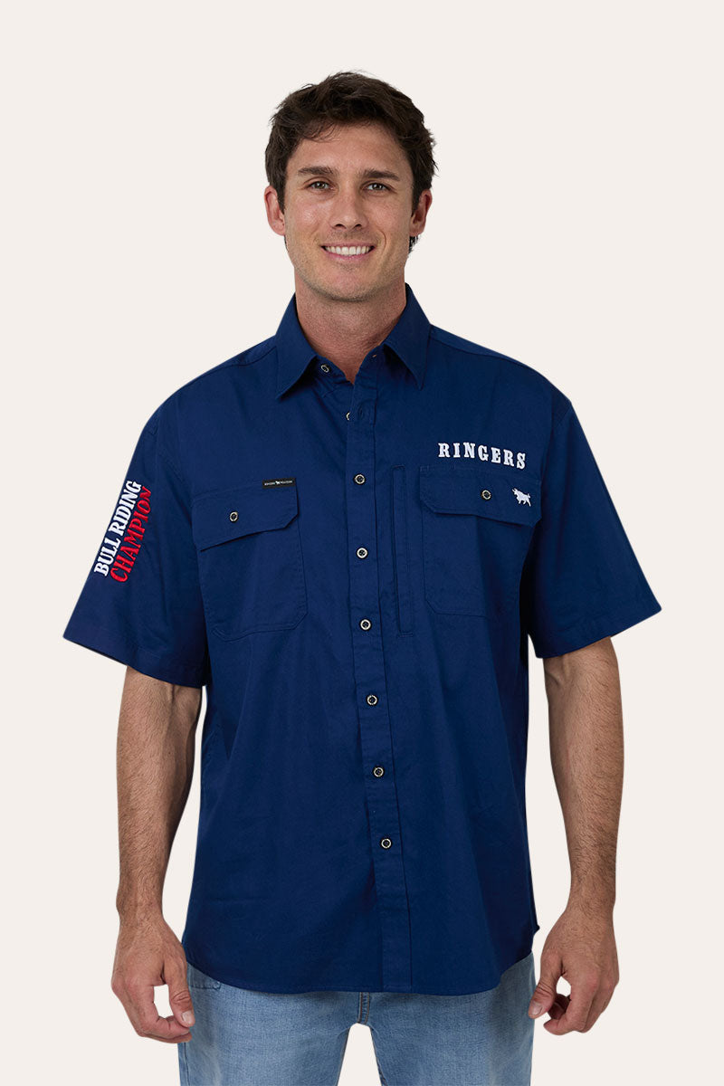 champion dress shirt Champion Mens Large Black & Blue Dress Shirt