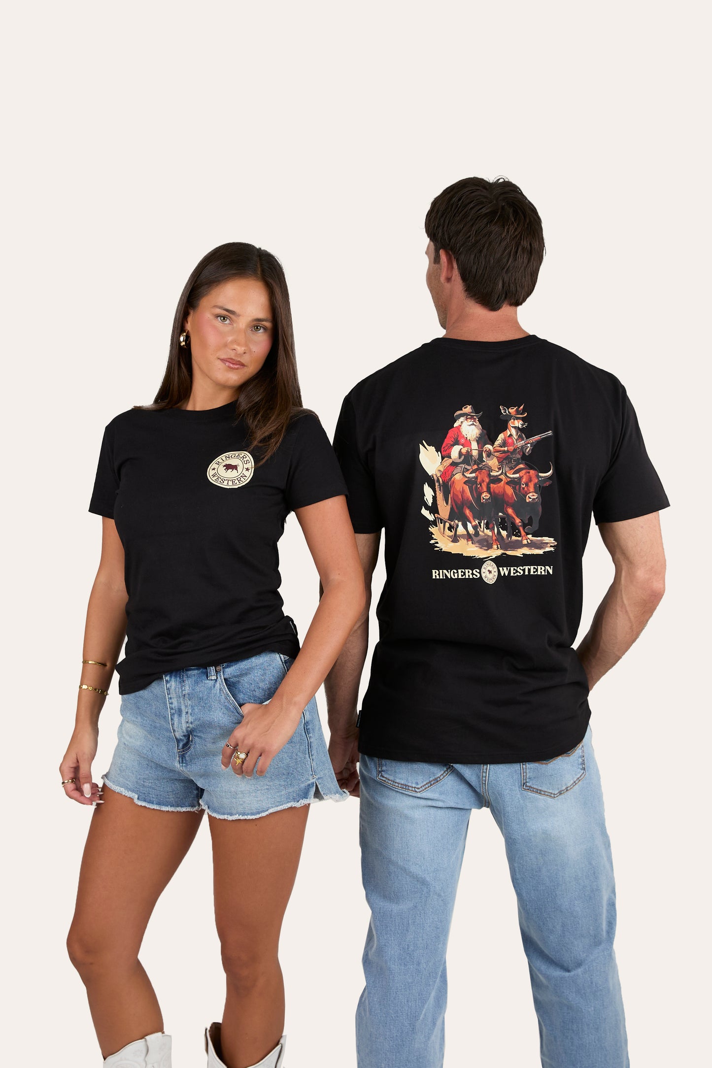 Ridin' Shotgun Mens Christmas Shirt - Black