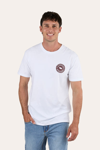 Ridin' Shotgun Mens Christmas Shirt - White