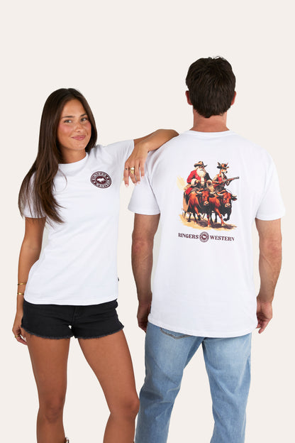 Ridin' Shotgun Mens Christmas Shirt - White