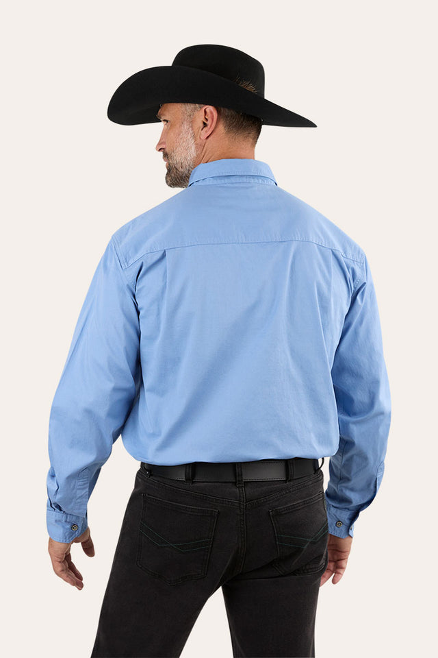 King River Mens Half Button Work Shirt