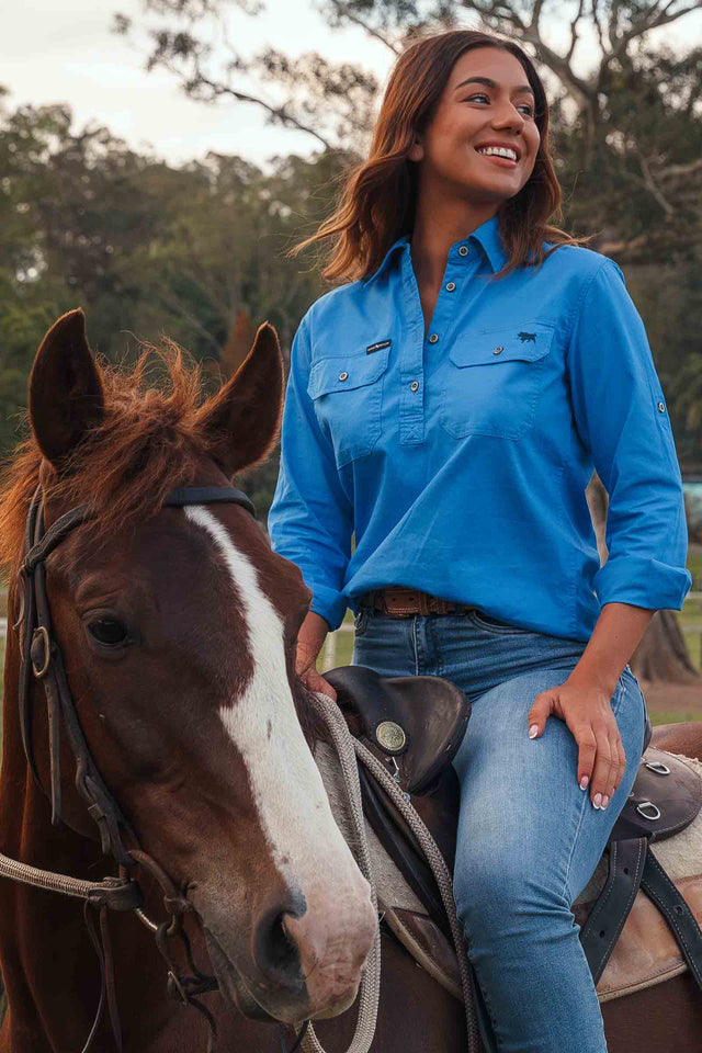 Pentecost River Womens Half Button Work Shirt