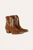Catalina Womens Western Boot - Tan Suede