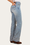 Betsy Womens High-Rise Bootleg Jeans - Light Blue