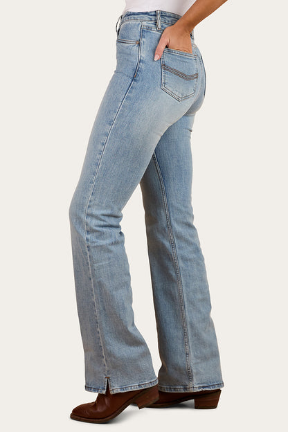Betsy Womens High-Rise Bootleg Jeans - Light Blue