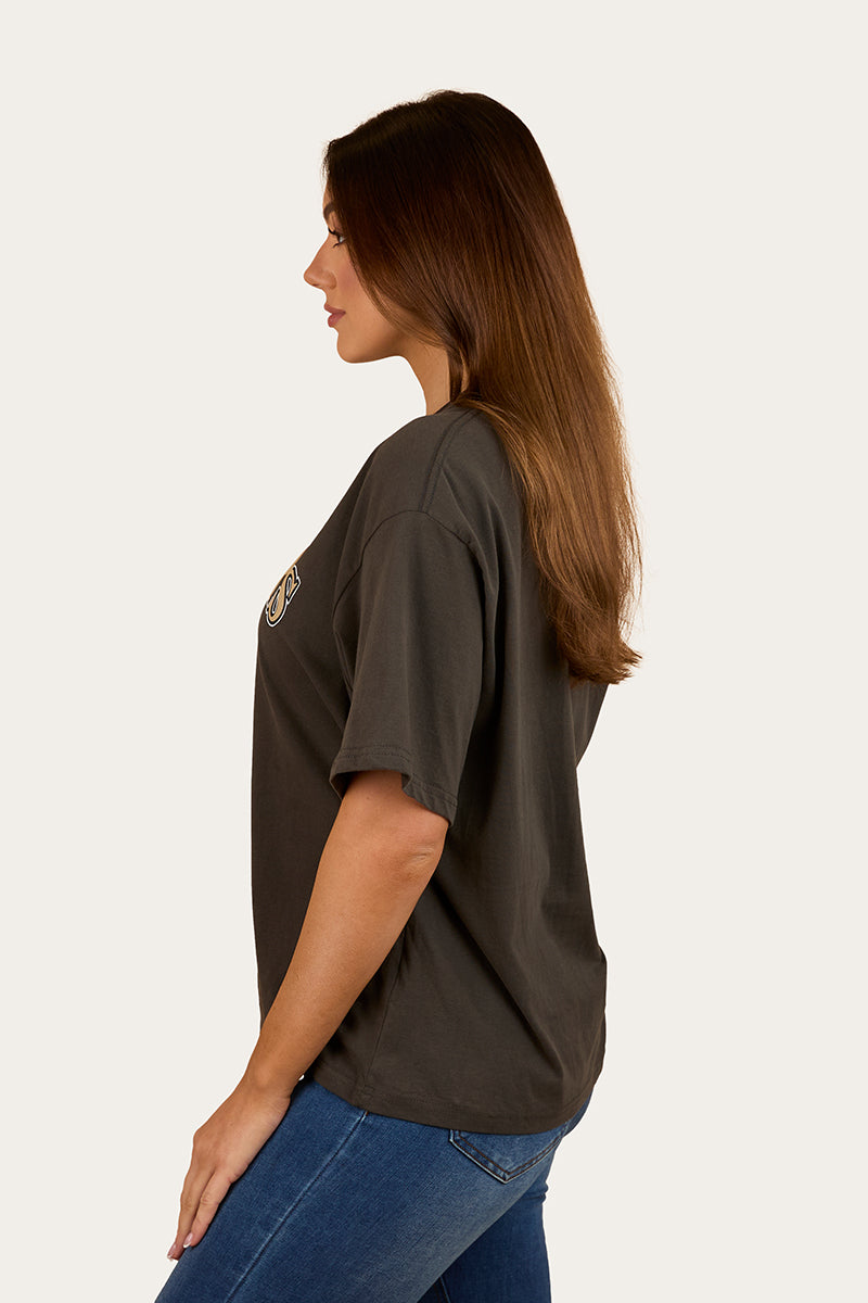 Varsity Womens Oversized T-Shirt - Charcoal