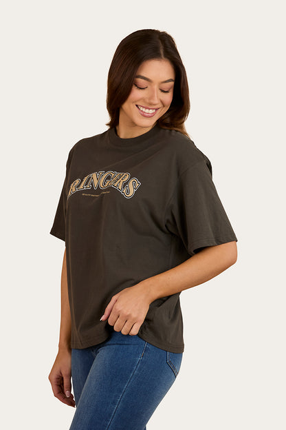 Varsity Womens Oversized T-Shirt - Charcoal