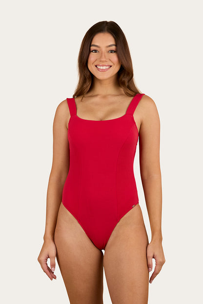 Country Sunset Textured One Piece - Red