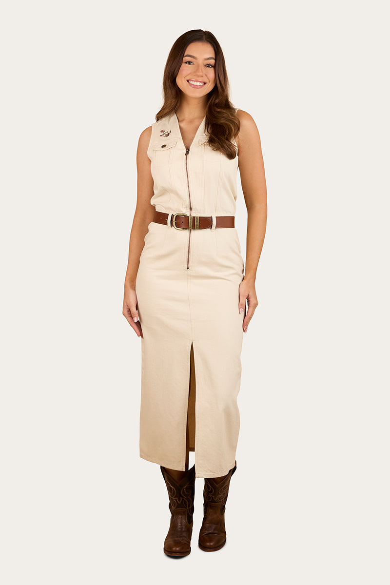 Airlie Womens Denim Dress - Off White