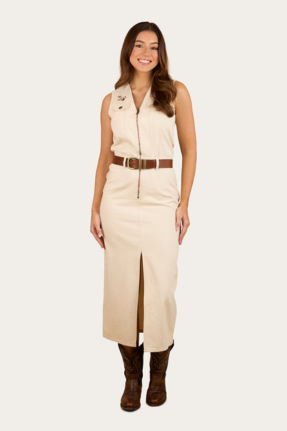 Airlie Womens Denim Dress - Off White
