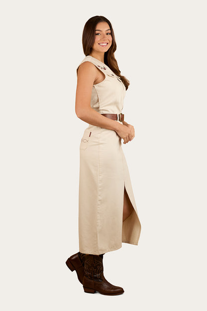Airlie Womens Denim Dress - Off White
