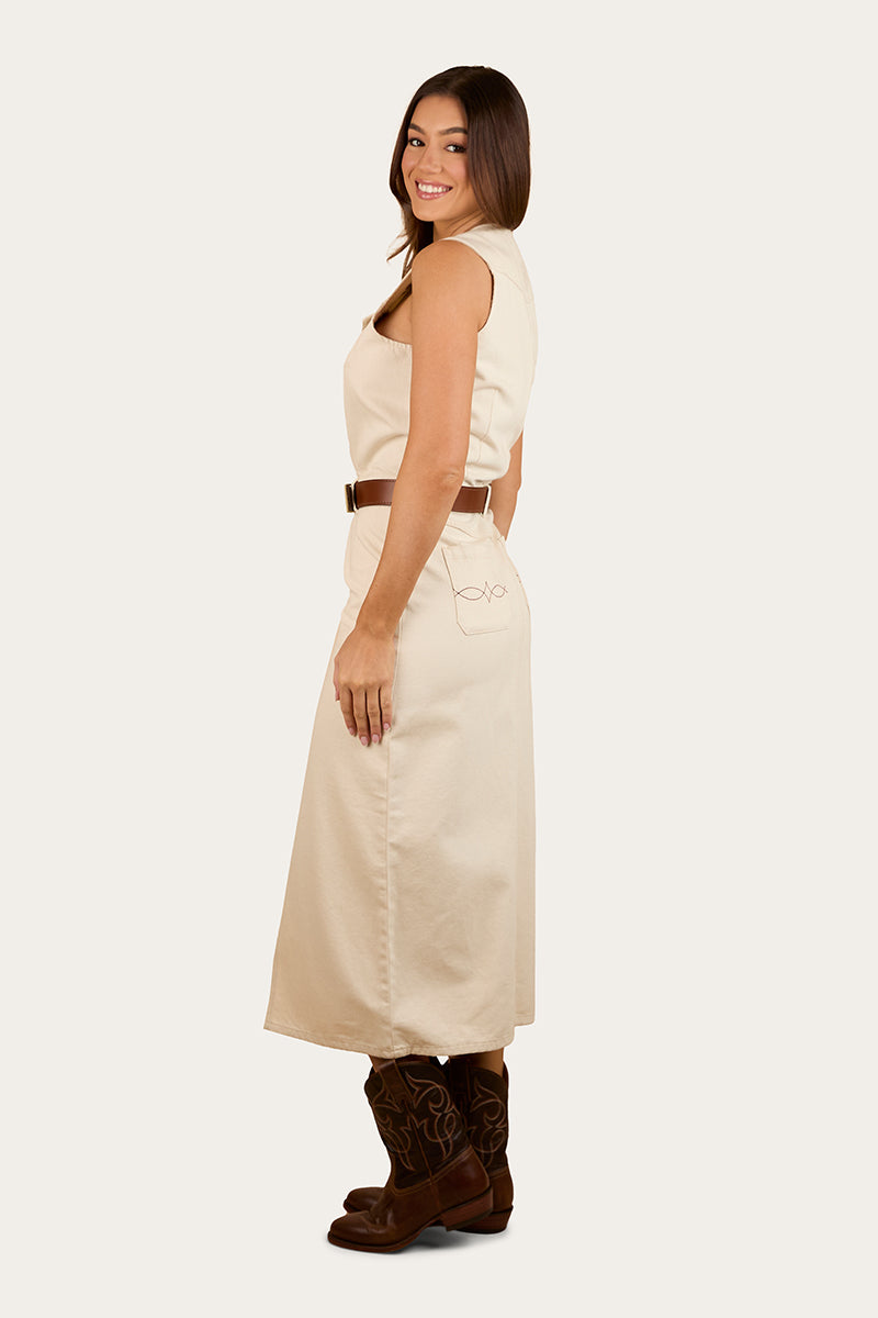 Airlie Womens Denim Dress - Off White