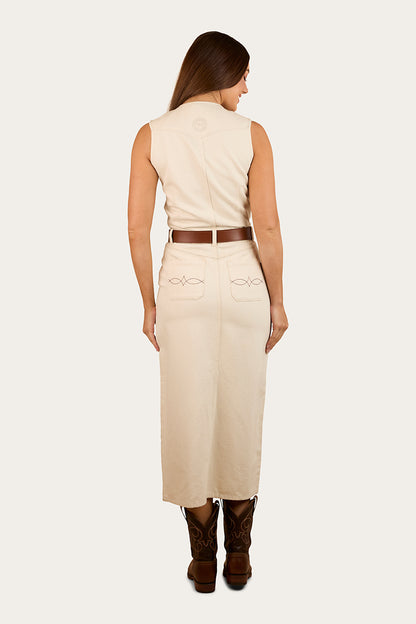Airlie Womens Denim Dress - Off White
