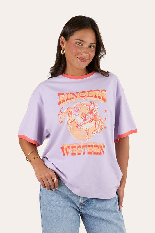 Ruffled Up Womens Oversized T-Shirt - Violet