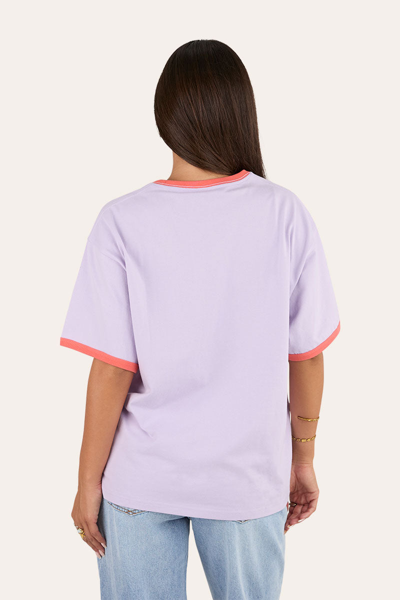 Ruffled Up Womens Oversized T-Shirt - Violet