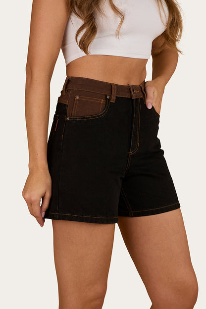Brandy Womens Denim Short - Washed Black
