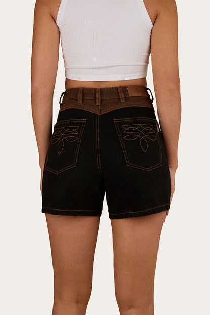 Brandy Womens Denim Short - Washed Black