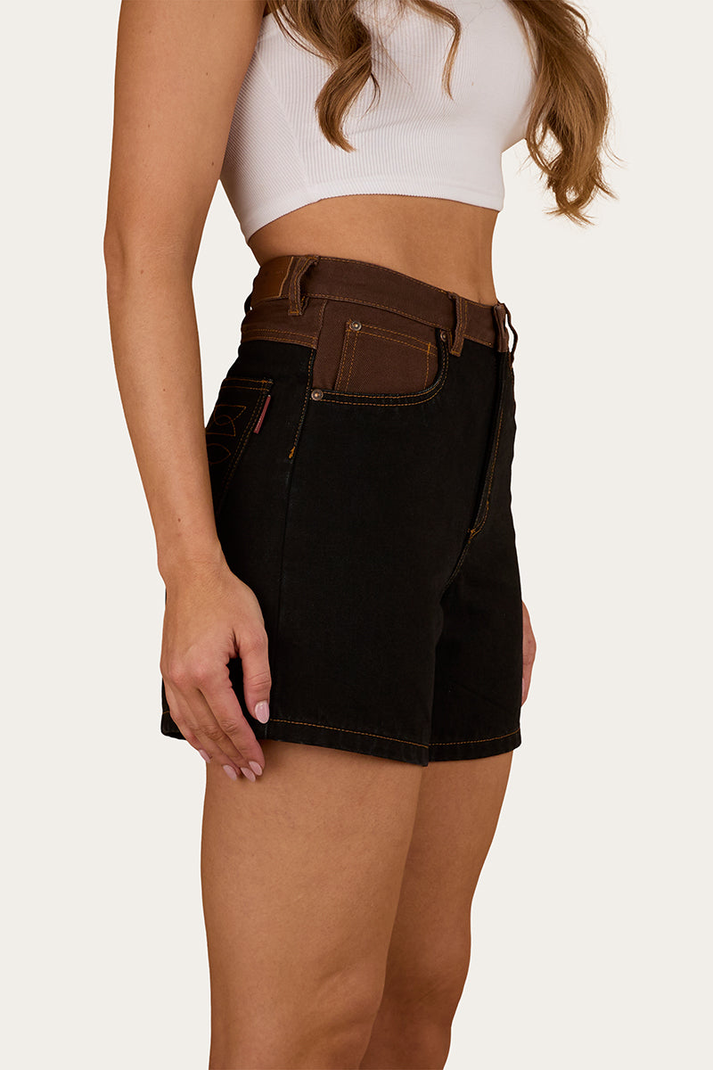 Brandy Womens Denim Short - Washed Black