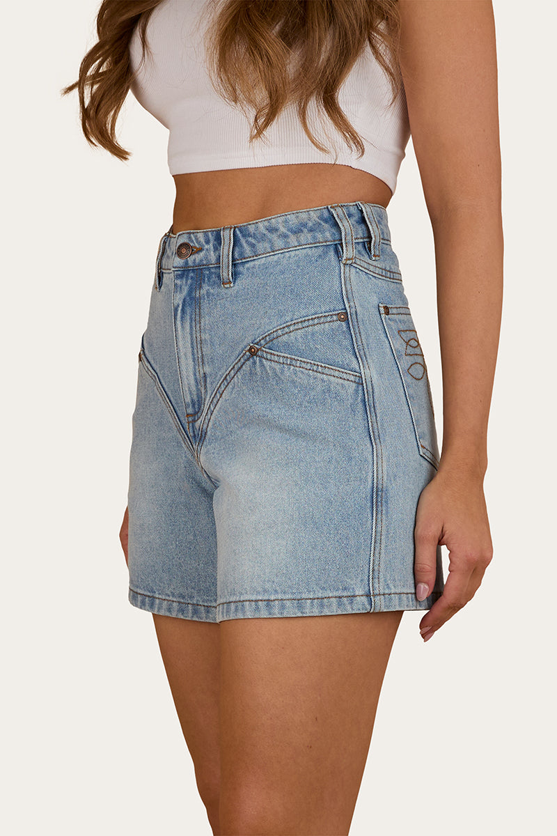 Charlene Womens Denim Short - Light Wash Blue