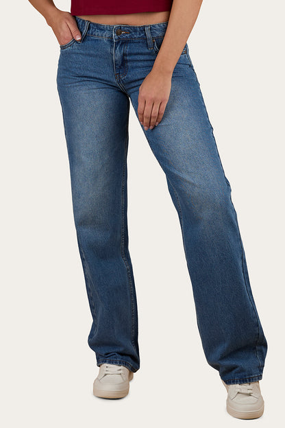 Cammy Low Rise Wide Leg Jean - Light Blue