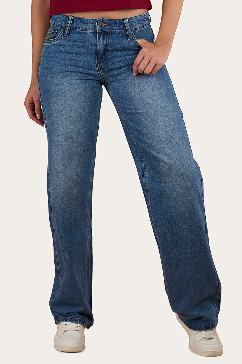 Cammy Low Rise Wide Leg Jean - Light Blue