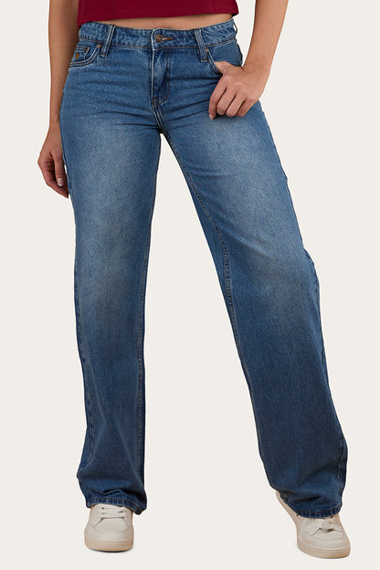 Cammy Low Rise Wide Leg Jean - Light Blue