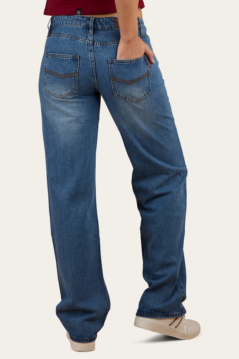 Cammy Low Rise Wide Leg Jean - Light Blue